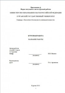 КГУ Теория горения и взрыва, титульник из методички